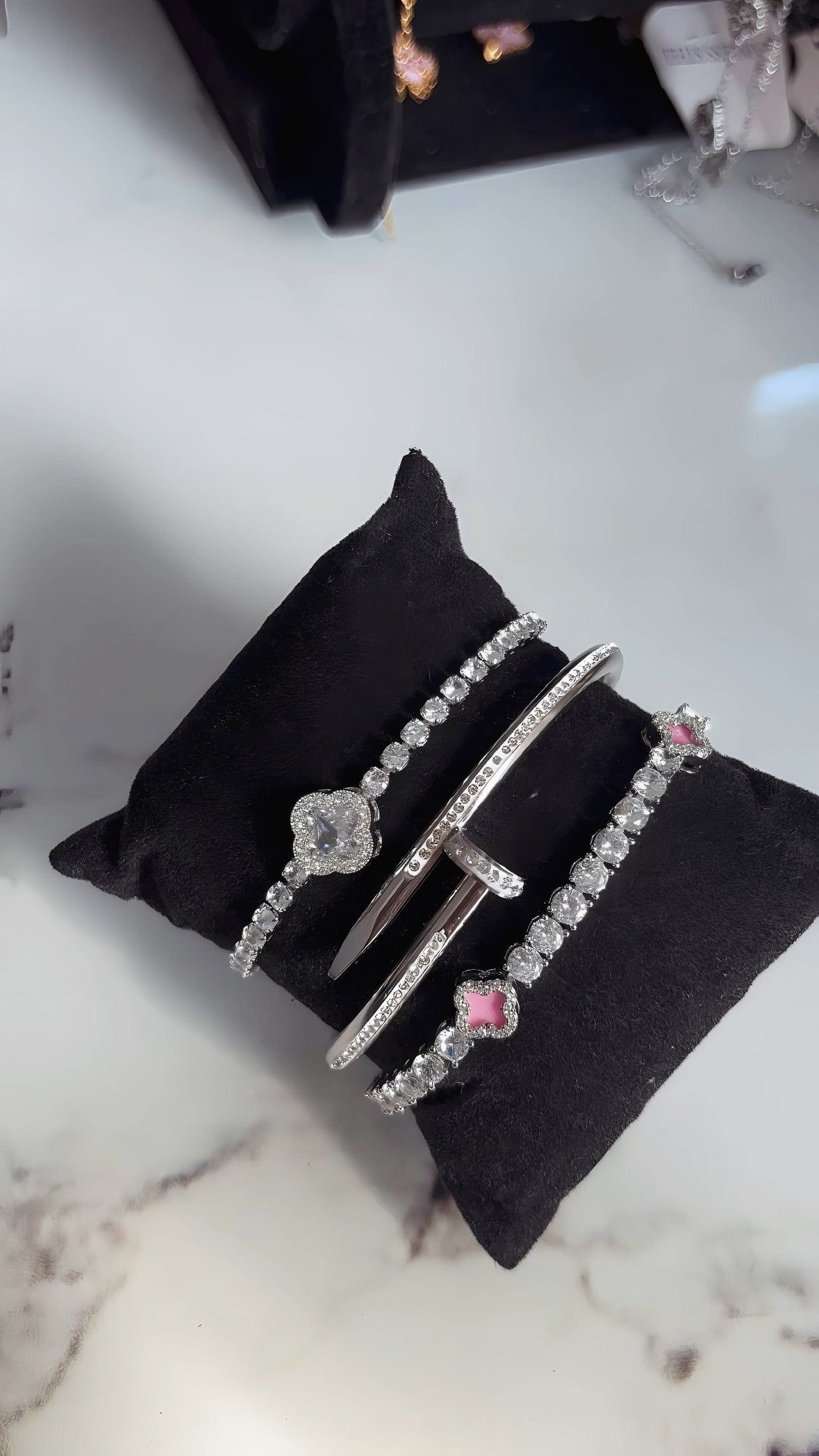 Lot de bracelets en acier inoxydable
