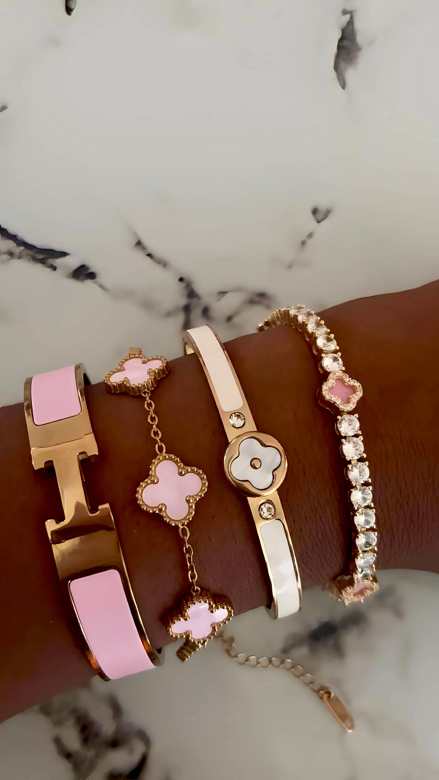 Lot de bracelets en acier inoxydable