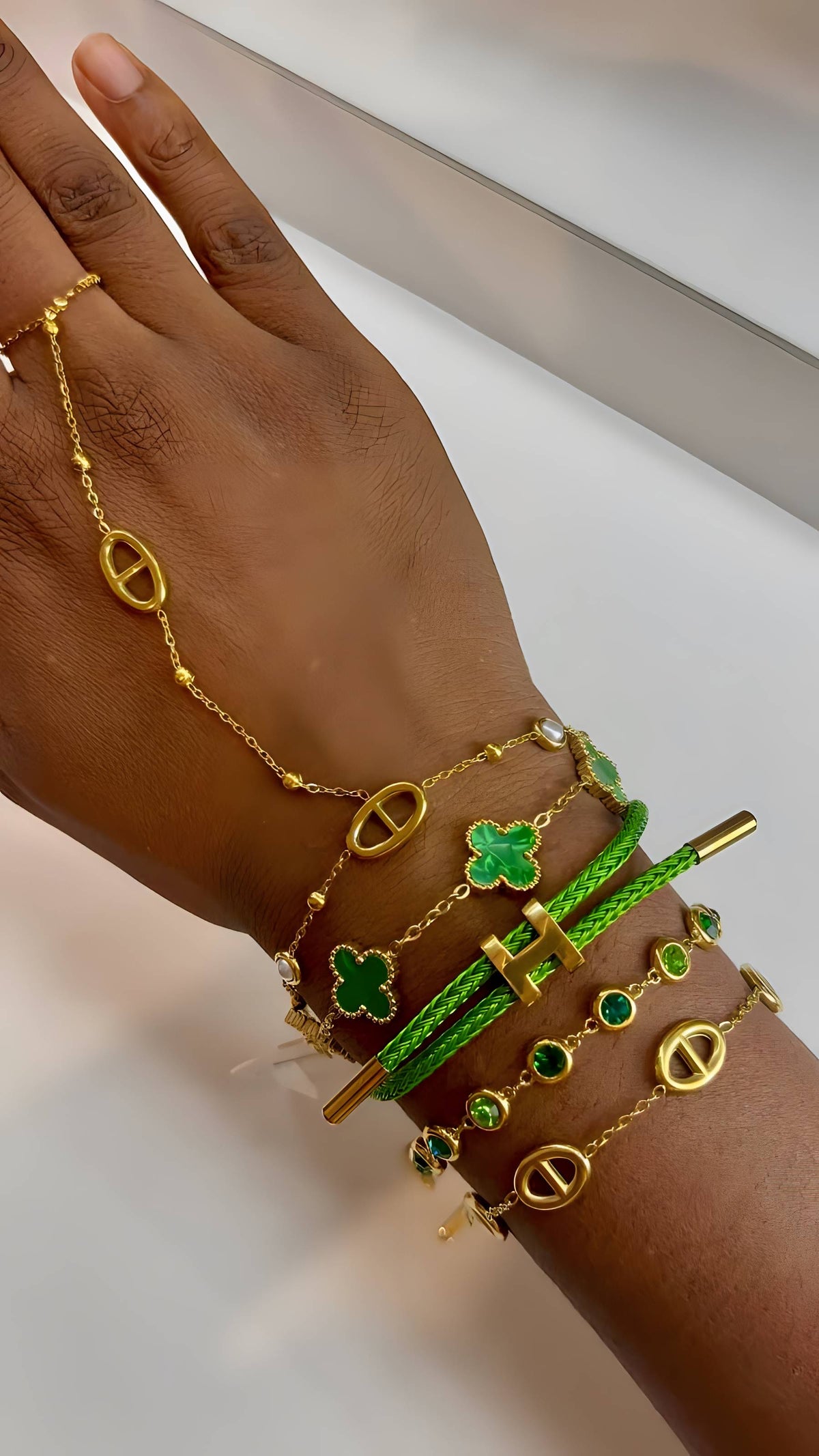 Lot de 5 bracelets en acier inoxydable