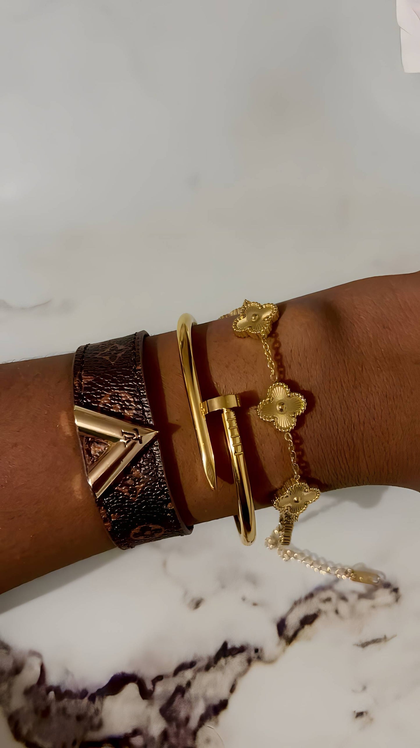 Lot de bracelets en acier inoxydable