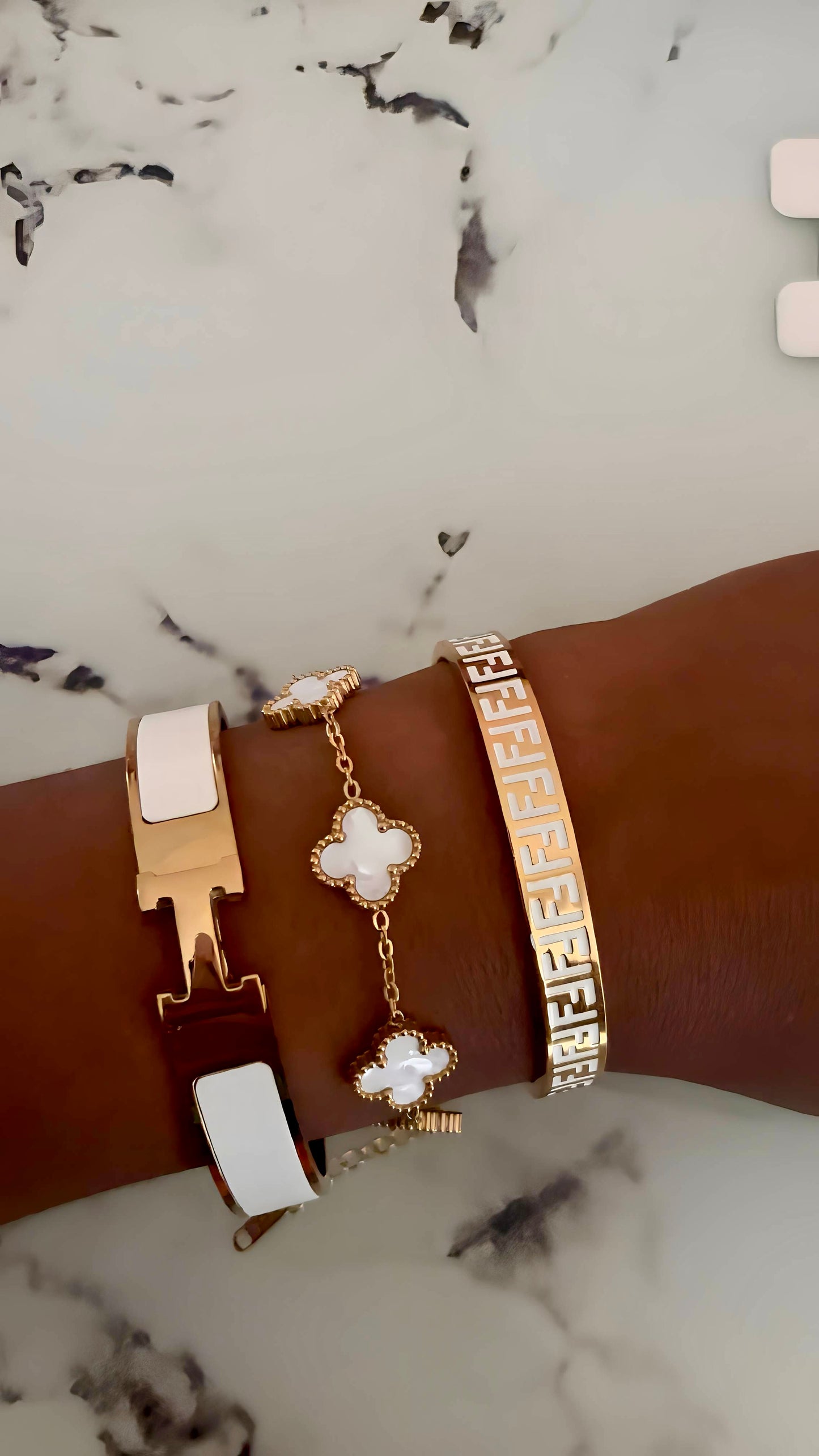 Lot de bracelets en acier inoxydable