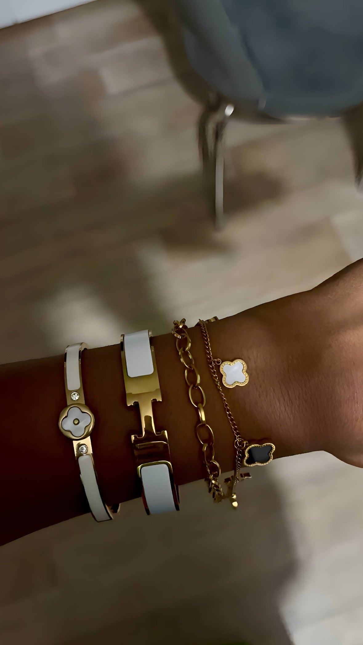Lot de bracelets en acier inoxydable