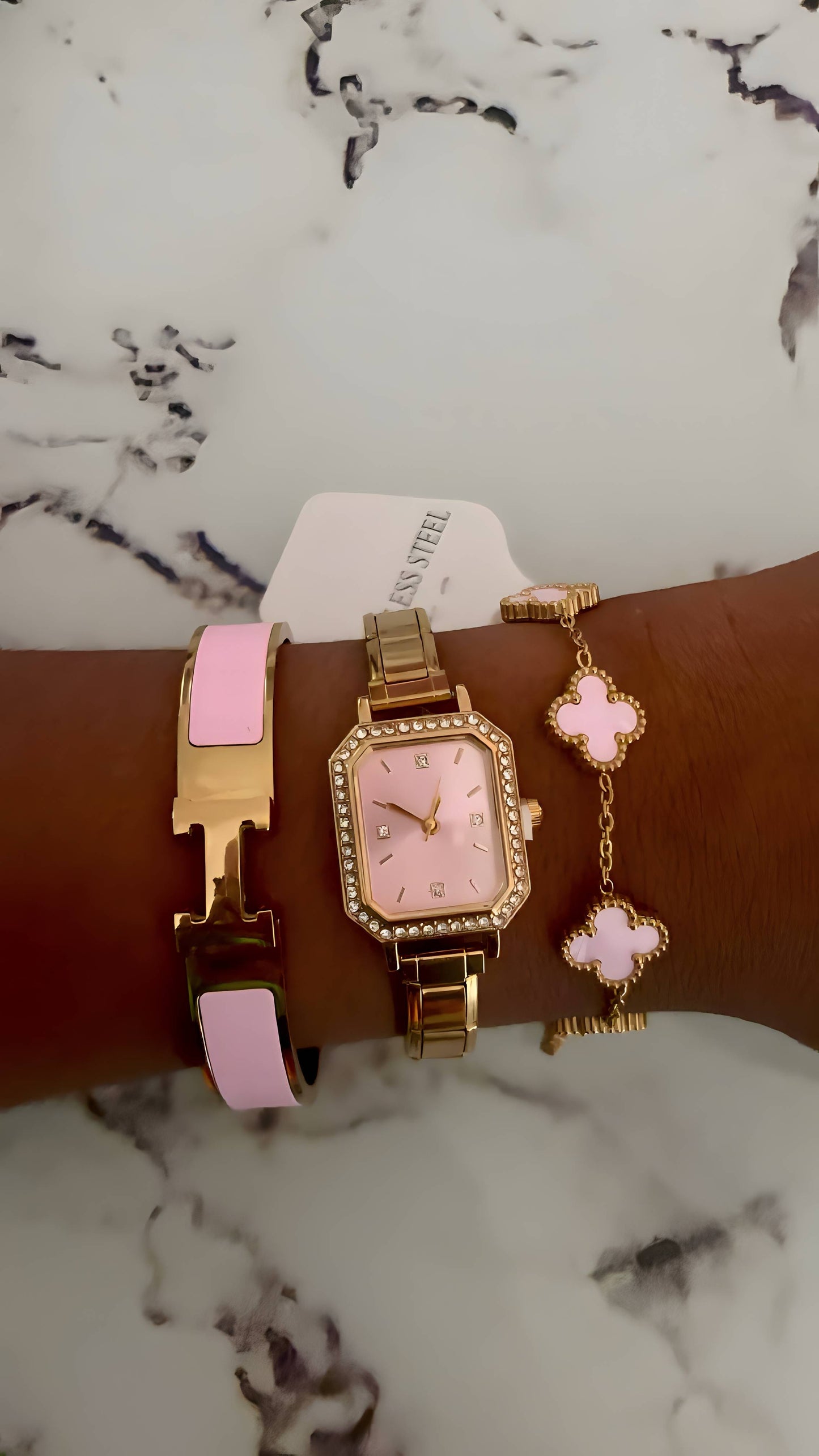 Lot de bracelets en acier inoxydable