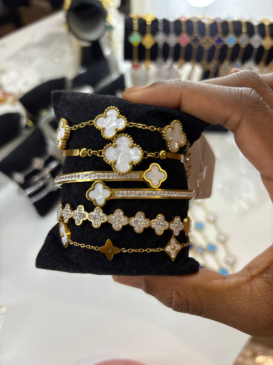 Lot de 5 bracelets en acier inoxydable