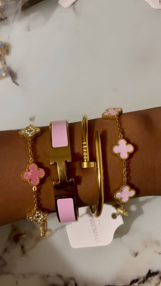 Lot de bracelets en acier inoxydable