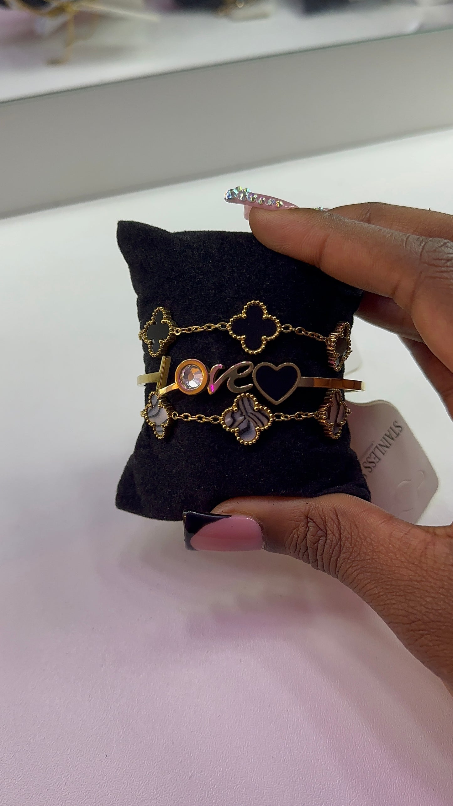 Lot de bracelets en acier inoxydable