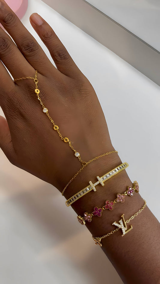 Lot de 4 bracelets en acier inoxydable
