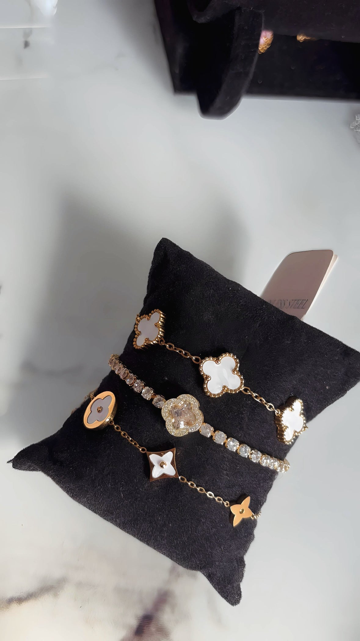 Lot de bracelets en acier inoxydable