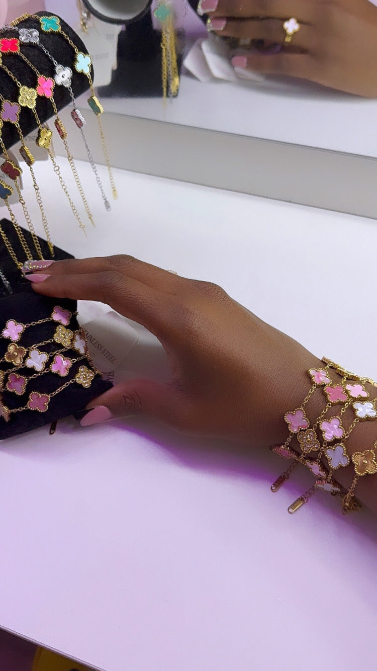 Lot de 5 bracelet en acier inoxydable