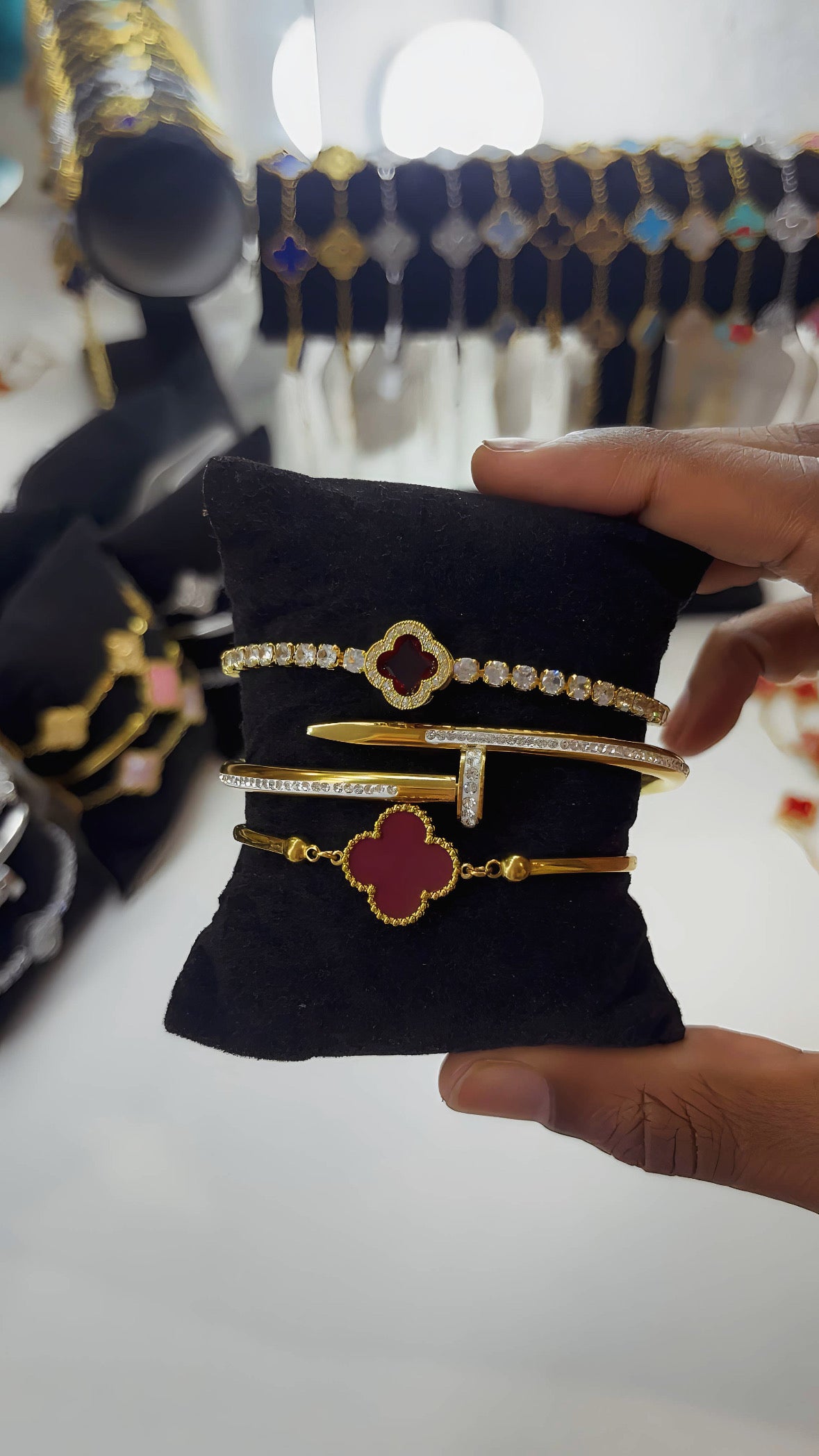Lot de 3 bracelets en acier inoxydable