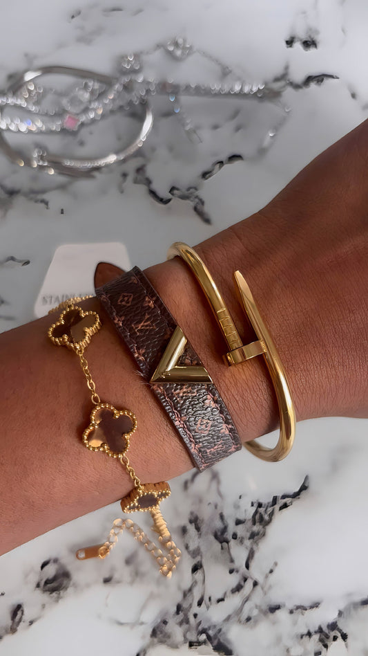 Lot de 3 bracelets en acier inoxydable