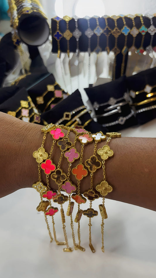 Lot de 7 bracelets en acier inoxydable