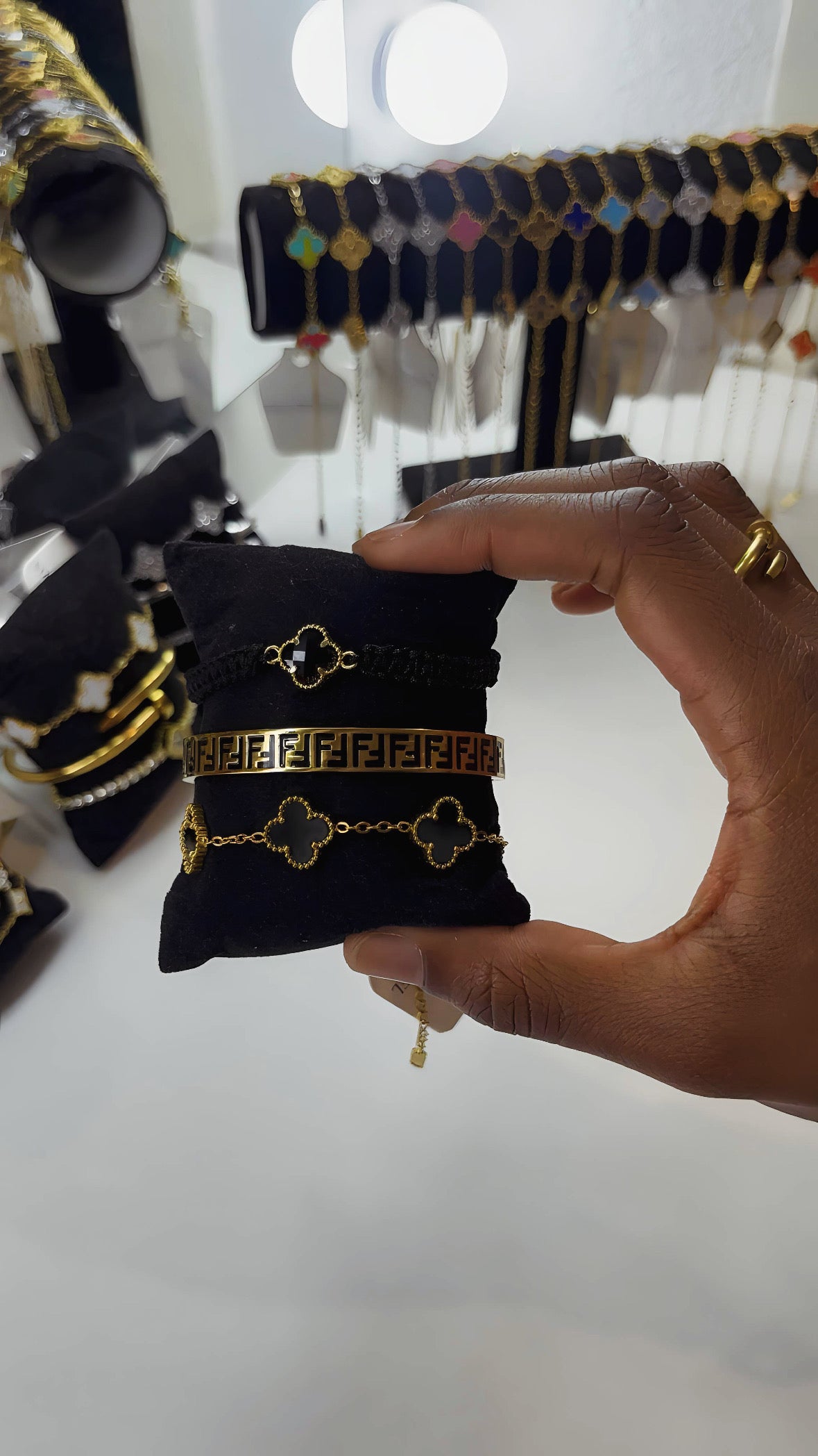 Lot de 3 bracelets en acier inoxydable