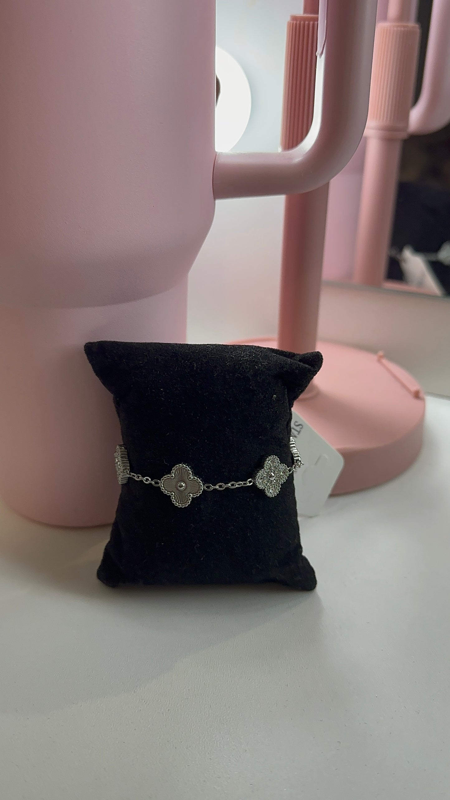 Bracelet en acier inoxydable avec strass