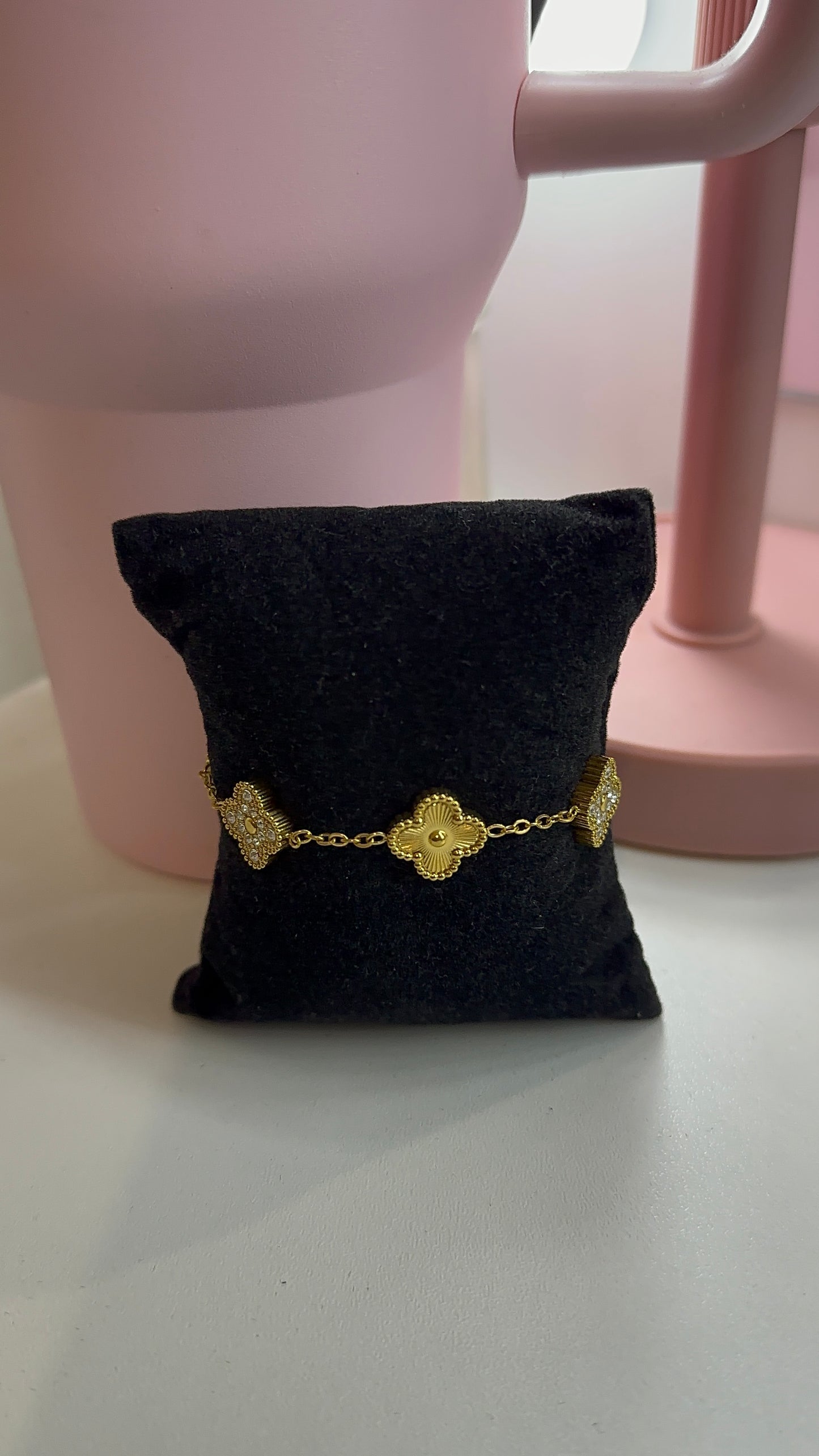 Bracelet en acier inoxydable avec strass