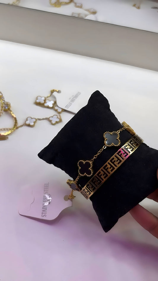 Lot de bracelets en acier inoxydable