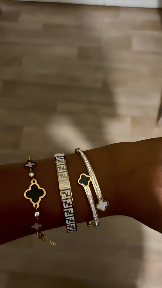 Lot de bracelets en acier inoxydable