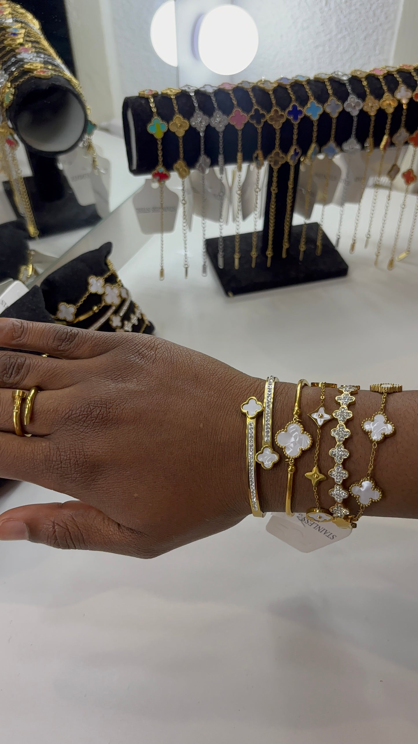 Lot de 5 bracelets en acier inoxydable