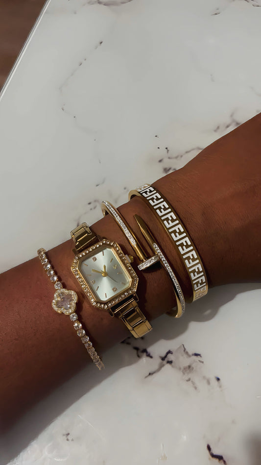 Lot de bracelets en acier inoxydable