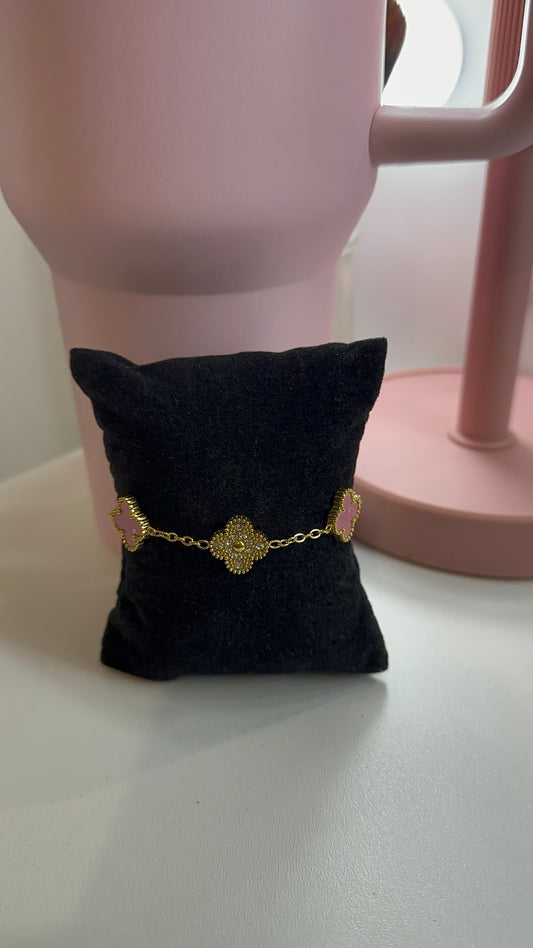 Bracelet en acier inoxydable avec strass