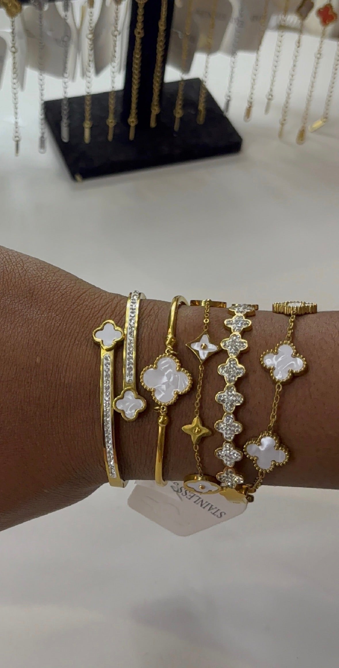 Lot de 5 bracelets en acier inoxydable
