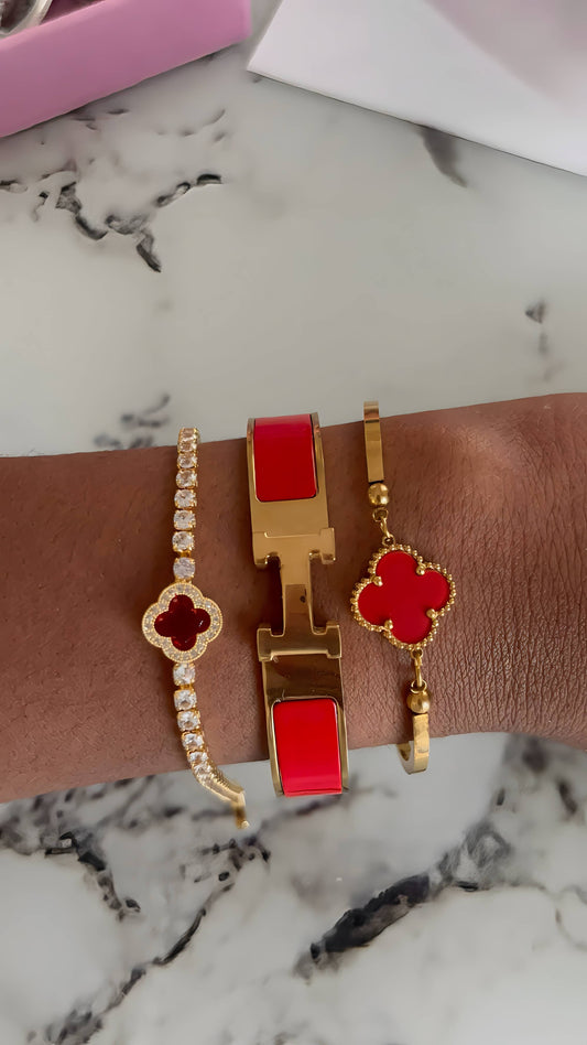 Lot de bracelets en acier inoxydable