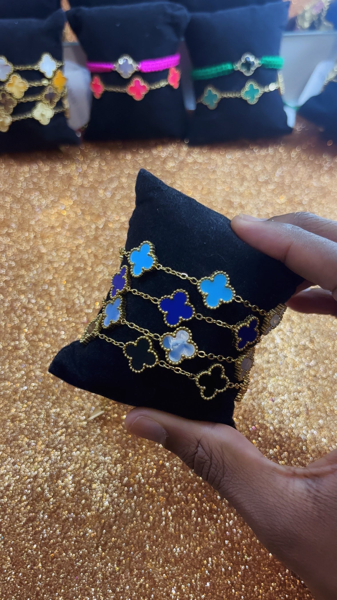 Lot de 4 bracelets en acier inoxydable