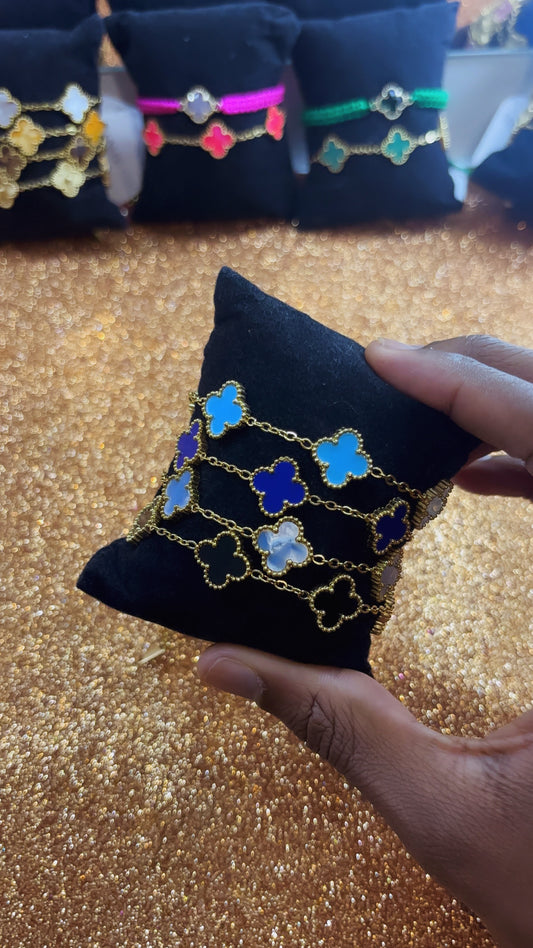 Lot de 4 bracelets en acier inoxydable