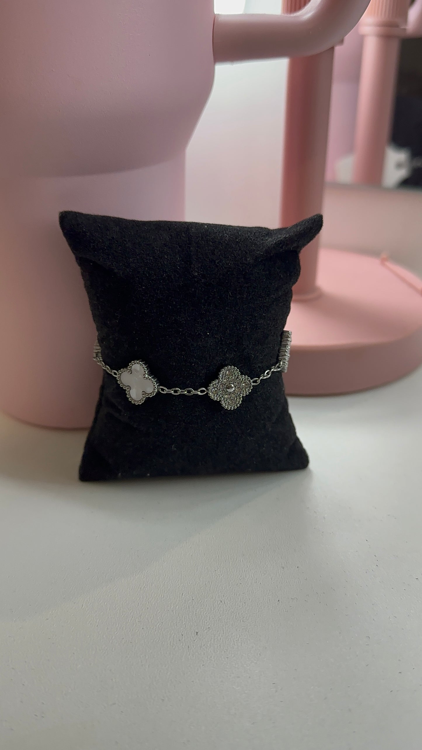 Bracelet en acier inoxydable avec strass