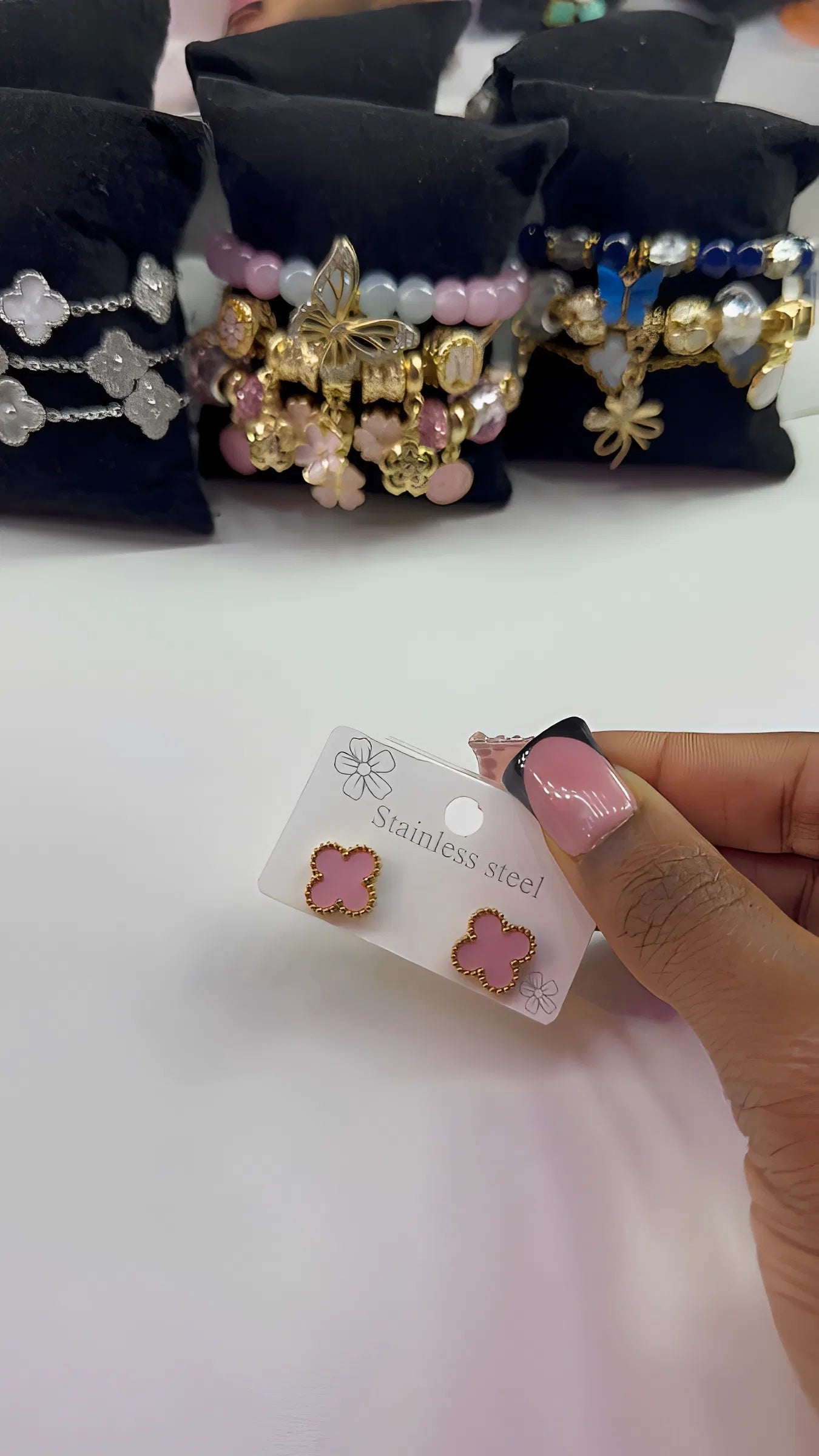 Boucle d’oreille en acier inoxydable