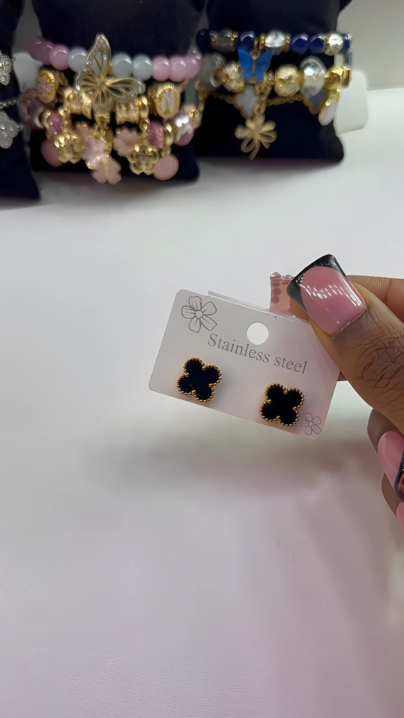 Boucle d’oreille en acier inoxydable