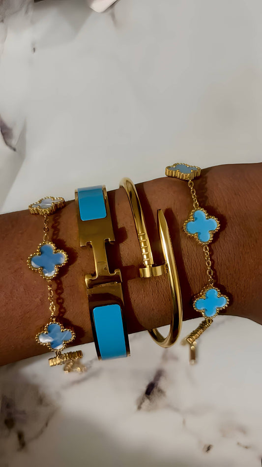 Lot de bracelets en acier inoxydable