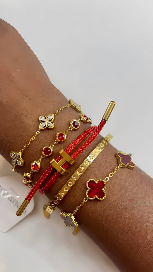 Lot de 5 bracelets en acier inoxydable