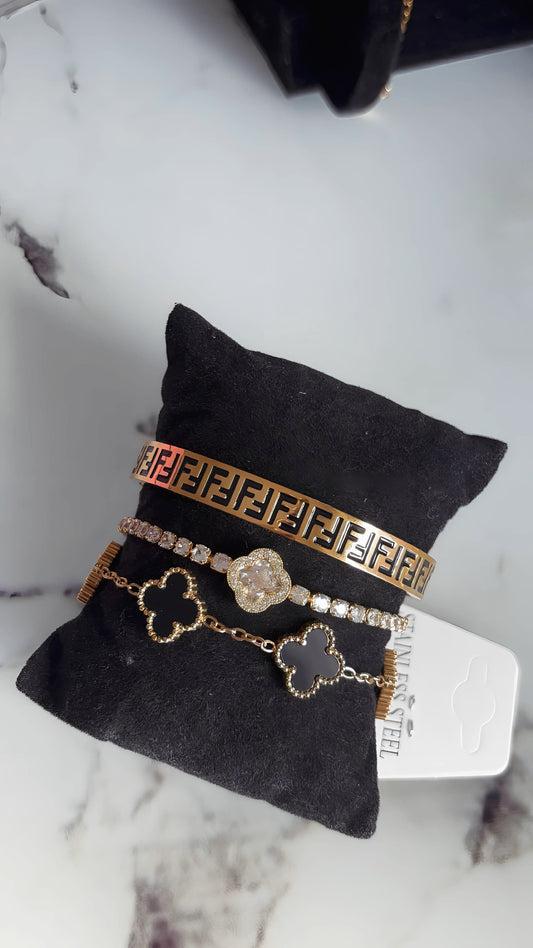 Lot de bracelet en acier inoxydable