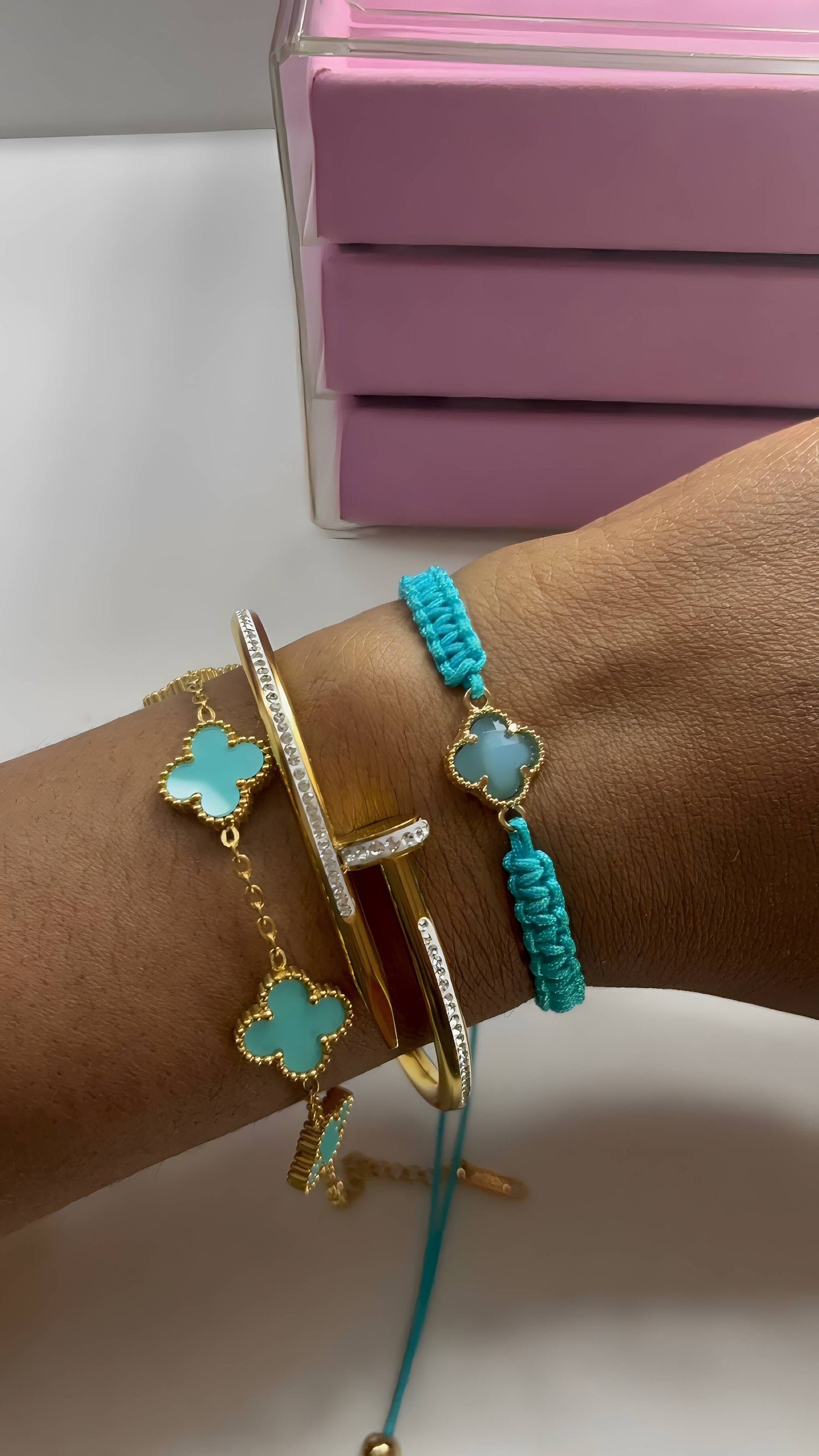 Lot de 3 bracelets en acier inoxydable