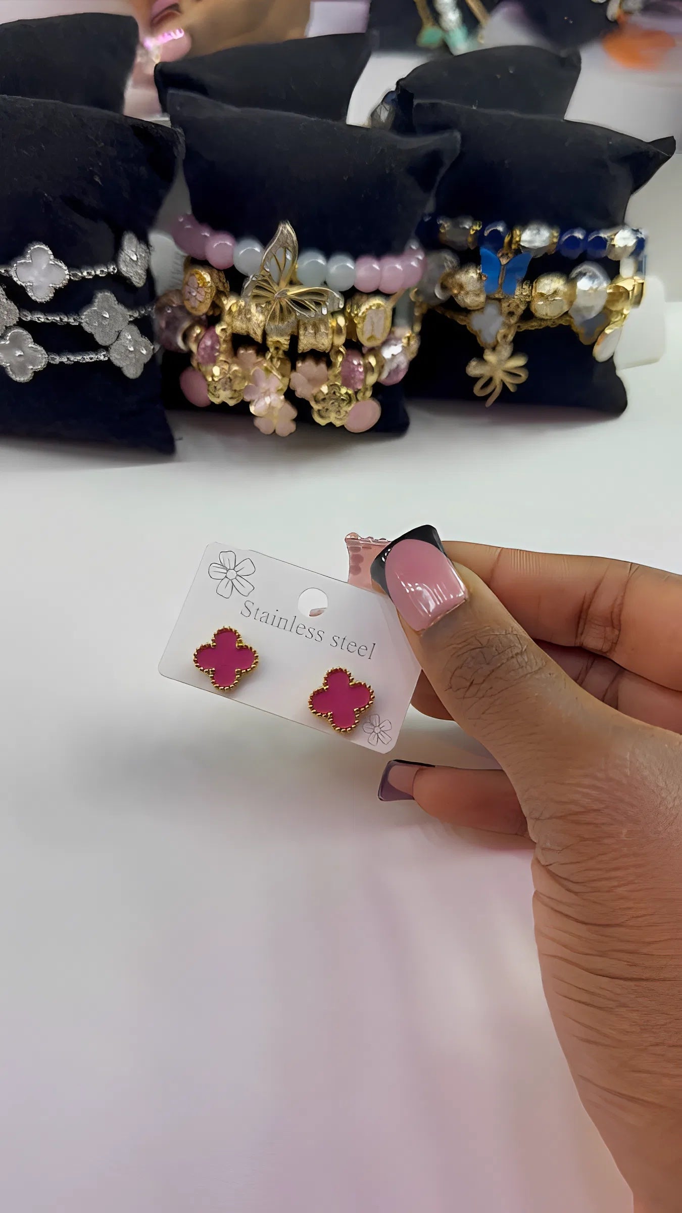 Boucle d’oreille en acier inoxydable