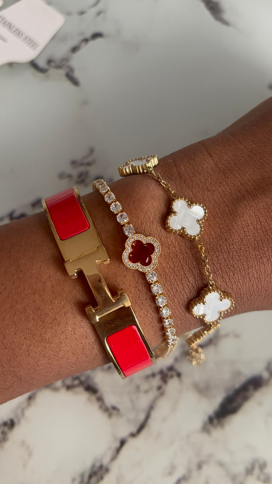 Lot de bracelets en acier inoxydable