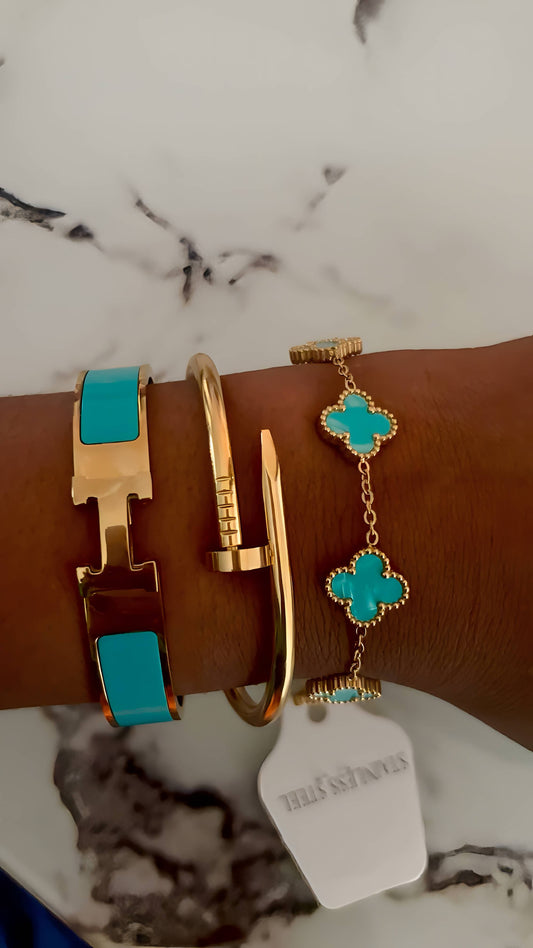 Lot de bracelets en acier inoxydable