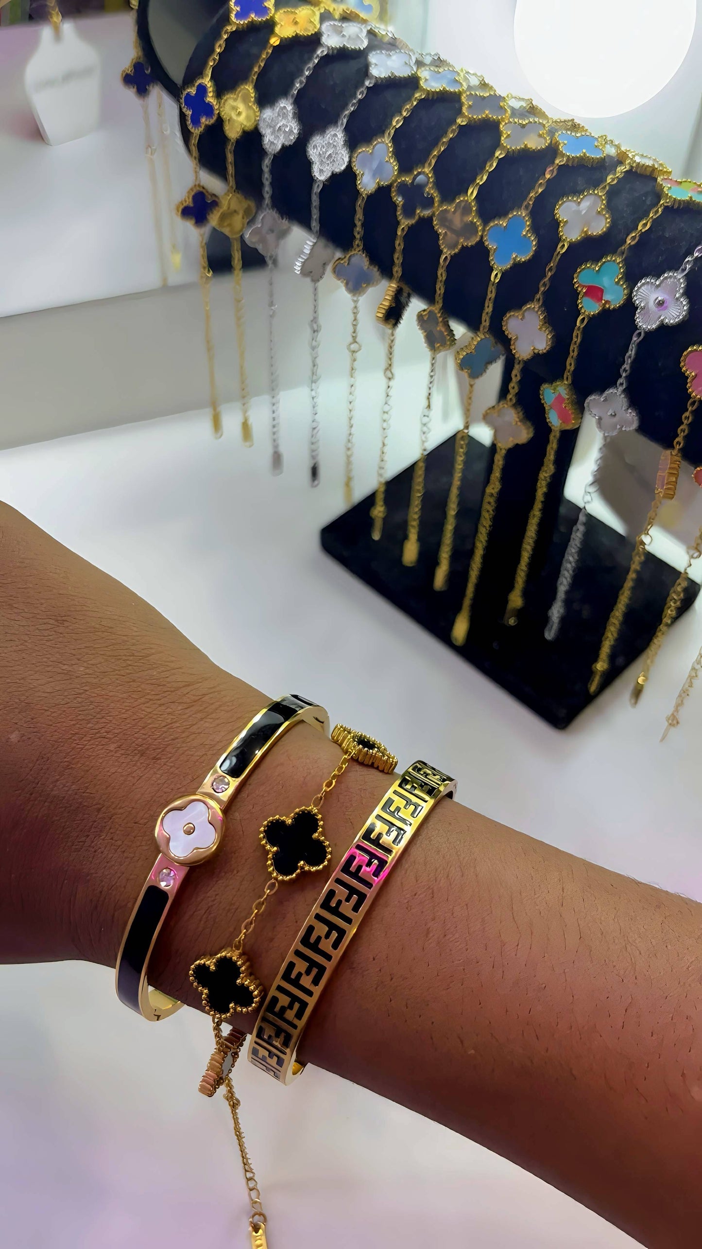 Lot de 3 bracelets en acier inoxydable