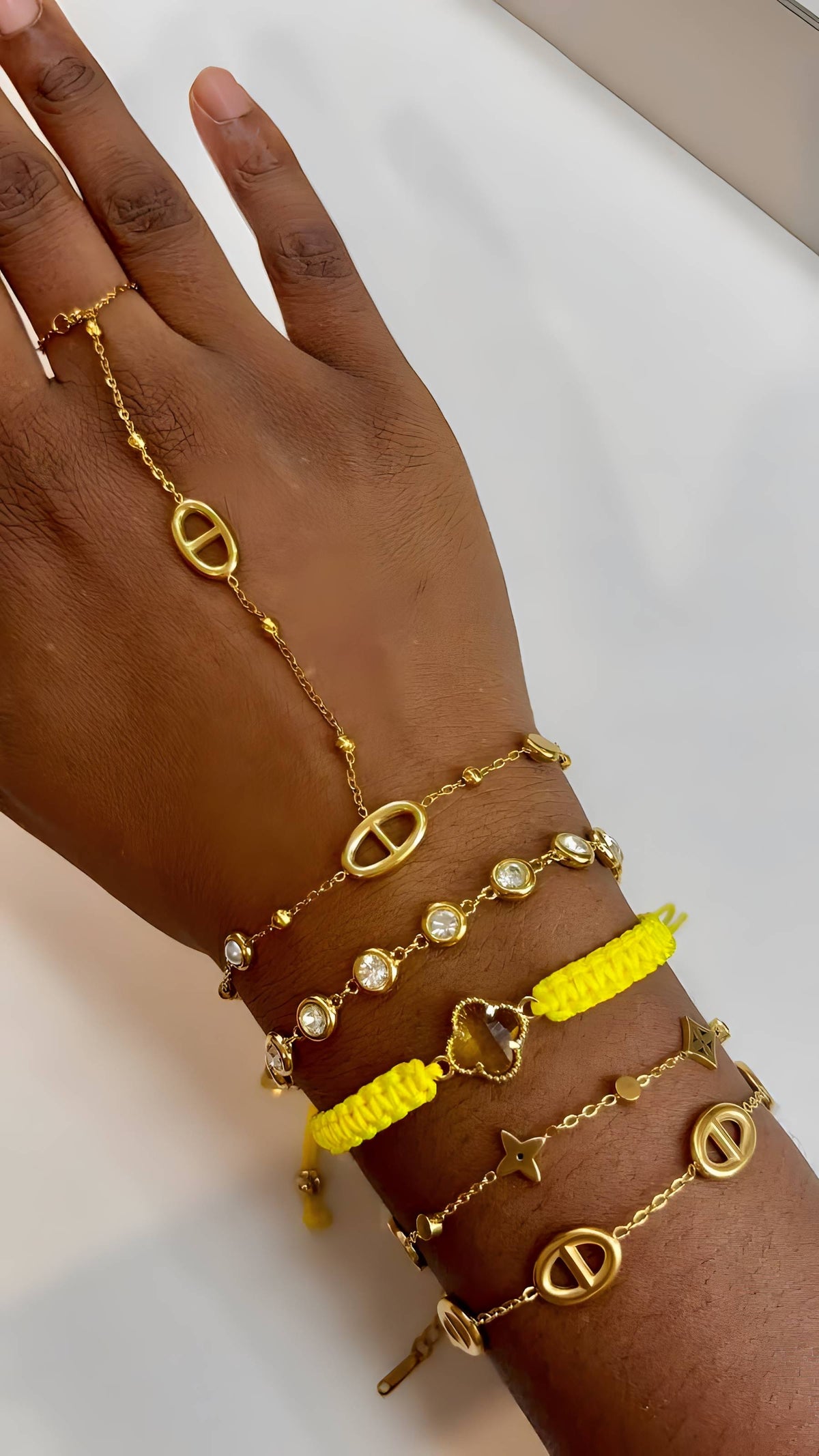 Lot de 5 bracelets en acier inoxydable